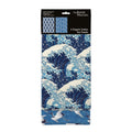 Tea towels with the Great Wave design in black card packaging.