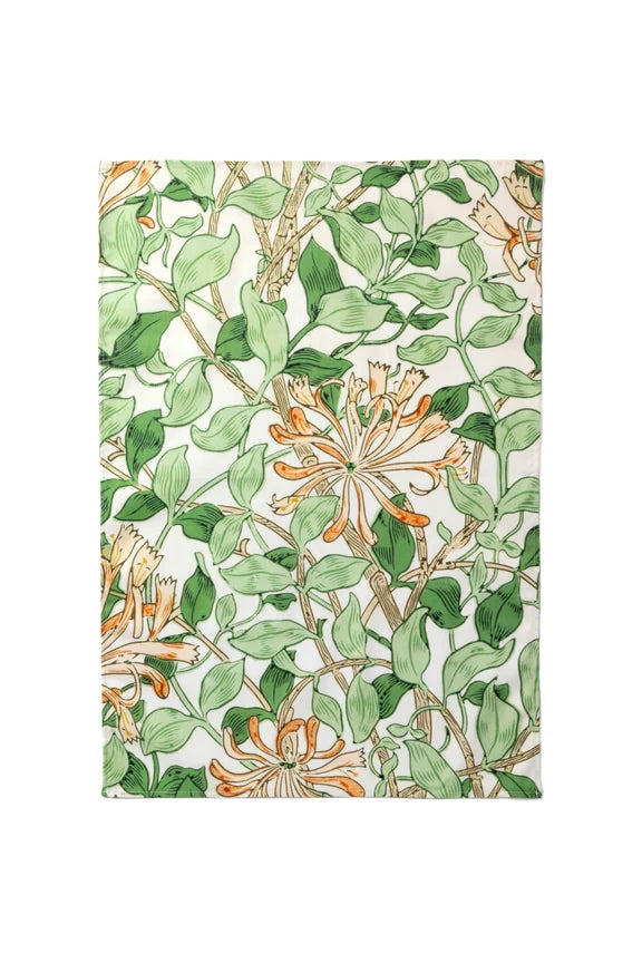 Honeysuckle Embroidery Tea Towel