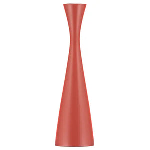 Orange-coloured candle holder on a white background