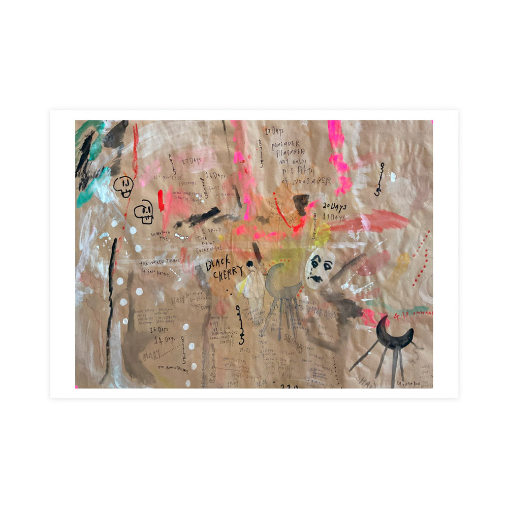 Artwork by Delaine le Bas, drawings / paintings on paper.