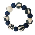Fair Trade Kantha Indigo Bauble Bracelet