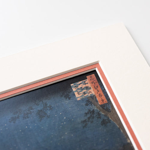 Detail of red mount from print corner