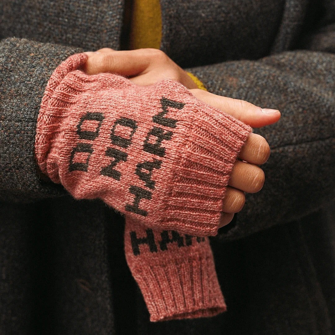 Do No Harm Take No Shit Wrist Warmers - Black and Beech
