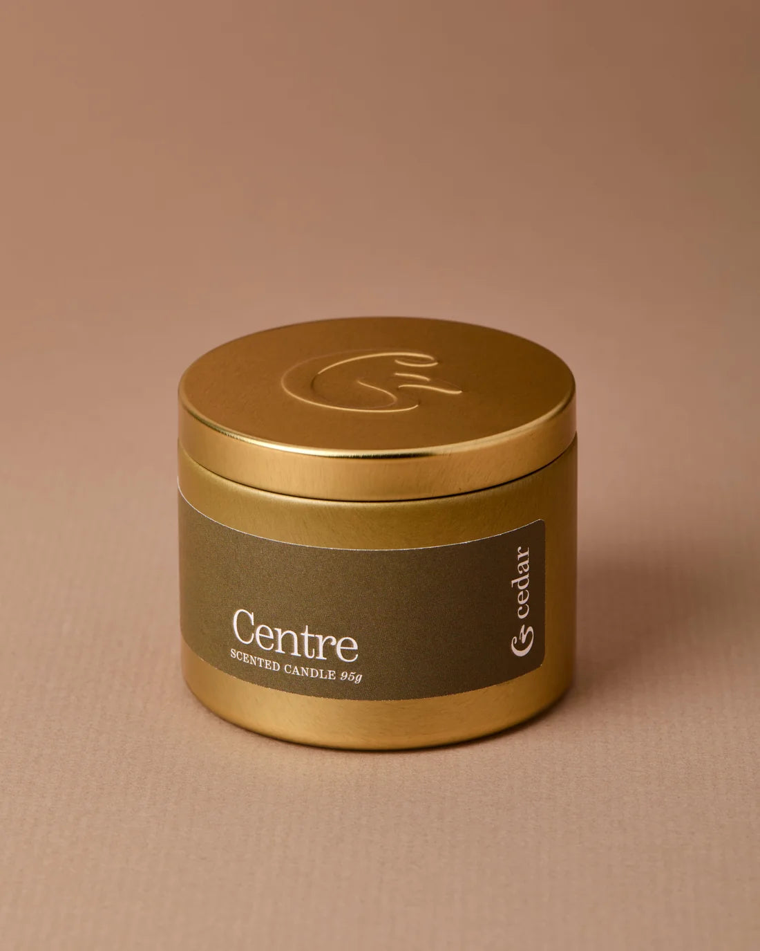 Cedar Centre Tin Candle