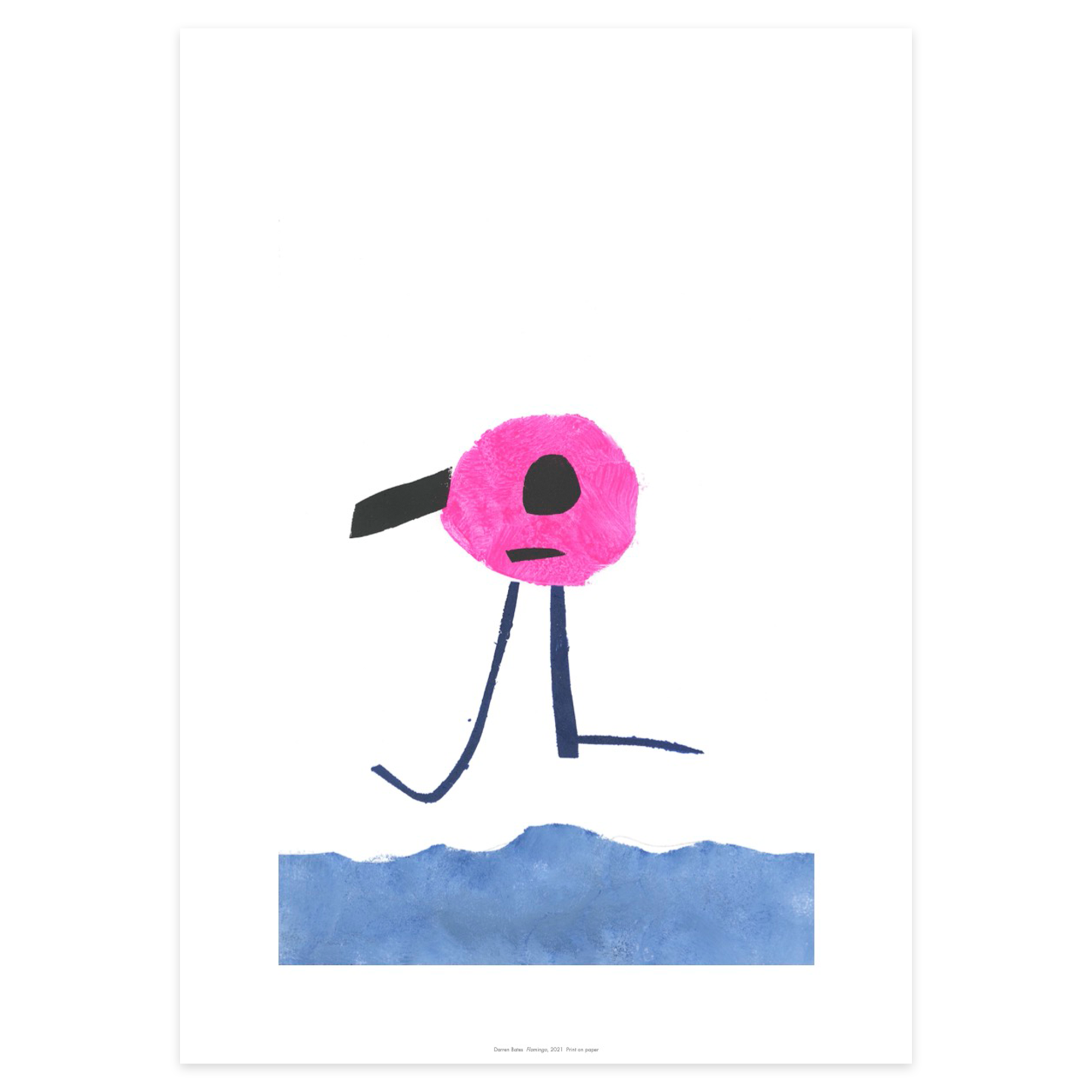 Artwork by Darren Bates titled Flamingo. An abstract depiction.