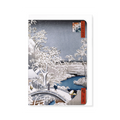 Meguro Drum Bridge and Sunset Hill Greetings Card