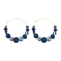 Fair Trade Kantha Indigo Graduated Hoops