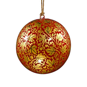 Handmade Decoration, Golden Leaf (Red)