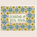Card with pattern and the words 'Sending a Big Hug'