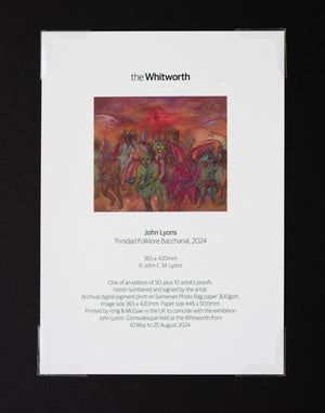 Certificate of authenticity for John Lyons limited editon print