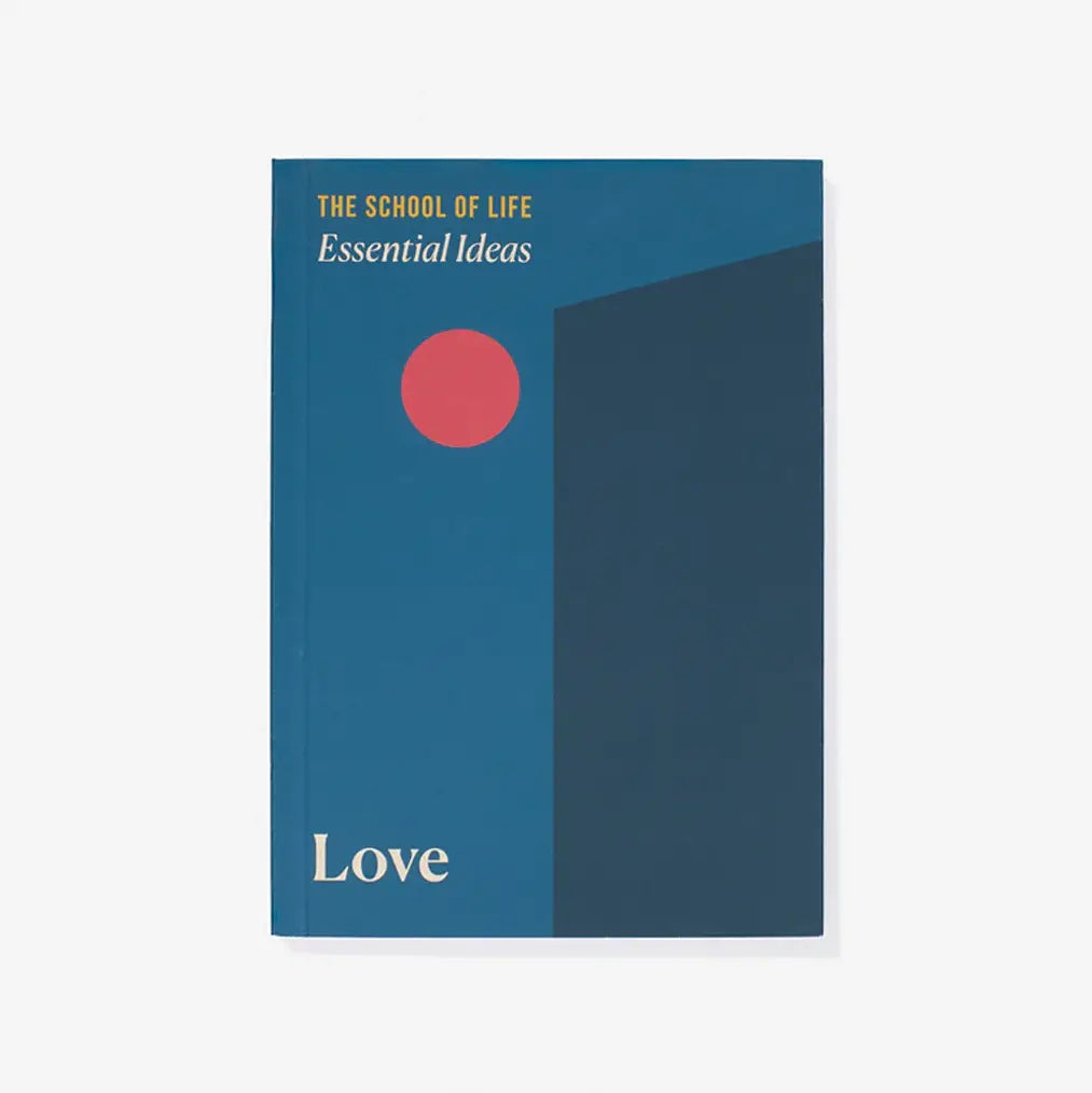 Book titled 'Love' from 'The School of Life Essential Ideas' on a white background