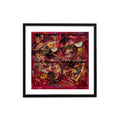 Print of an abstract painting by Michaela Yearwood-Dan in a black frame against a white background.