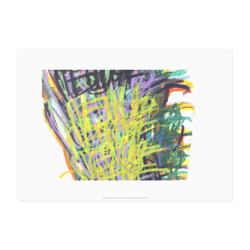 Reproduction of an abstract artwork by Michael Beard.
