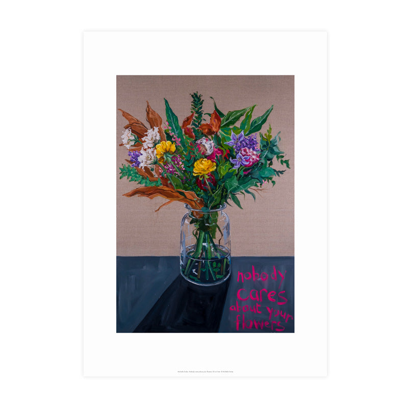 Print reproduction of a painting of some flowers by Michelle Taube