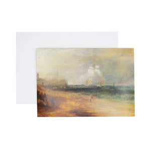 Greetings card featuring a seascape painting by William Turner