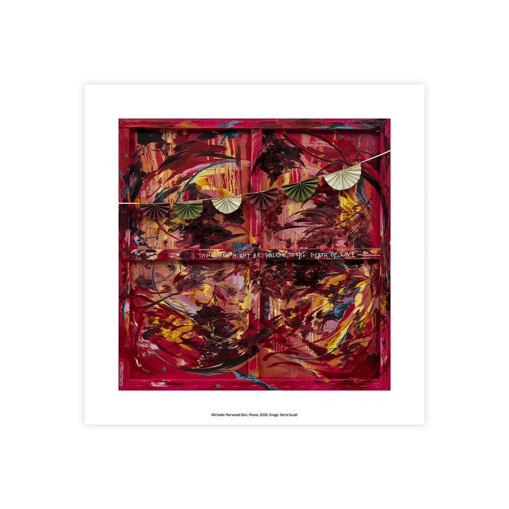 Print of an abstract painting by Michaela Yearwood-Dan against a white background.