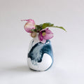 Wave Blue Wash Bottle Vase - Reiko Kaneko