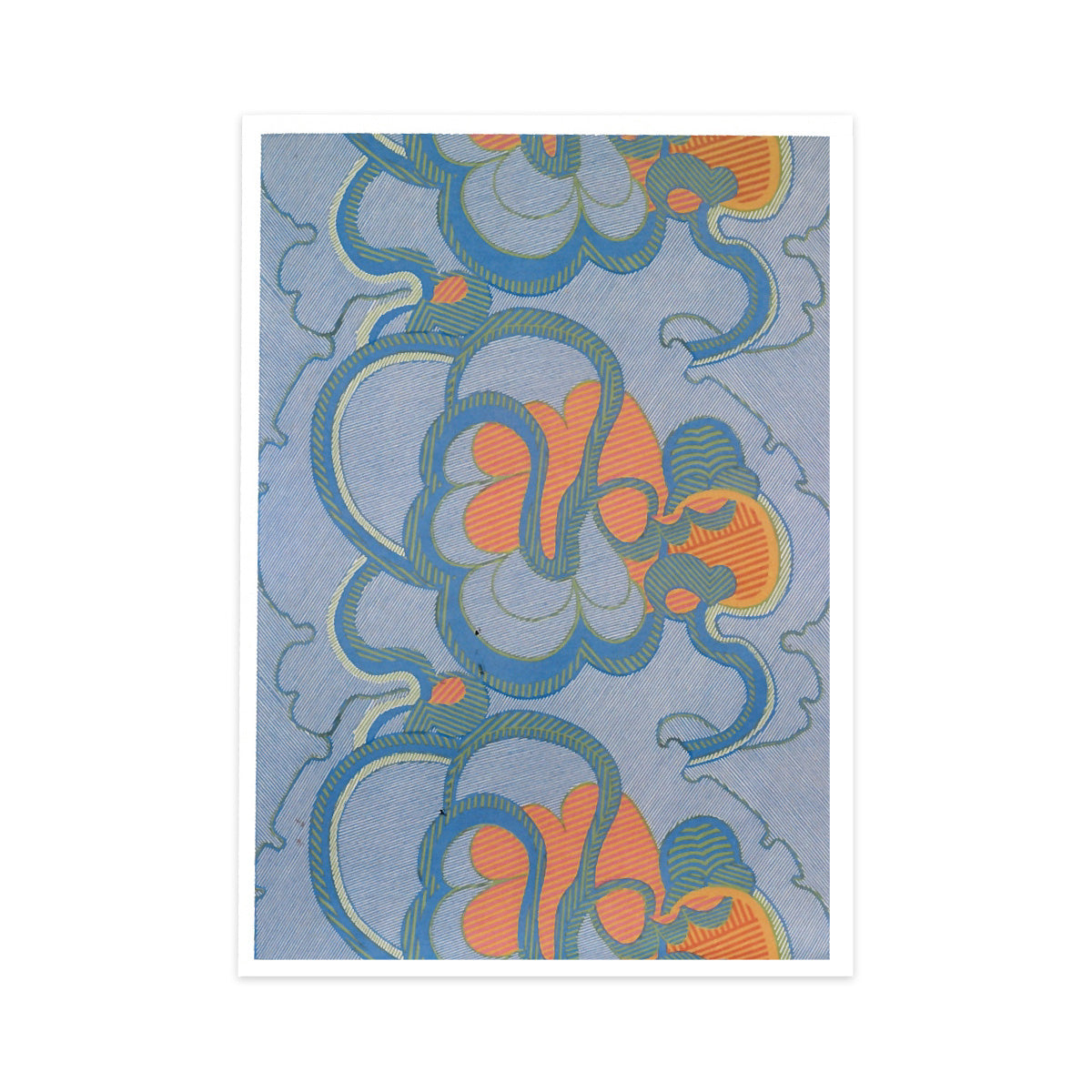 Greetings card pack featuring a reproduction of a textile design by Shirley Craven