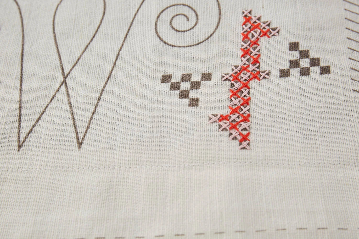 A-Z Embroidery  Linen Sampler