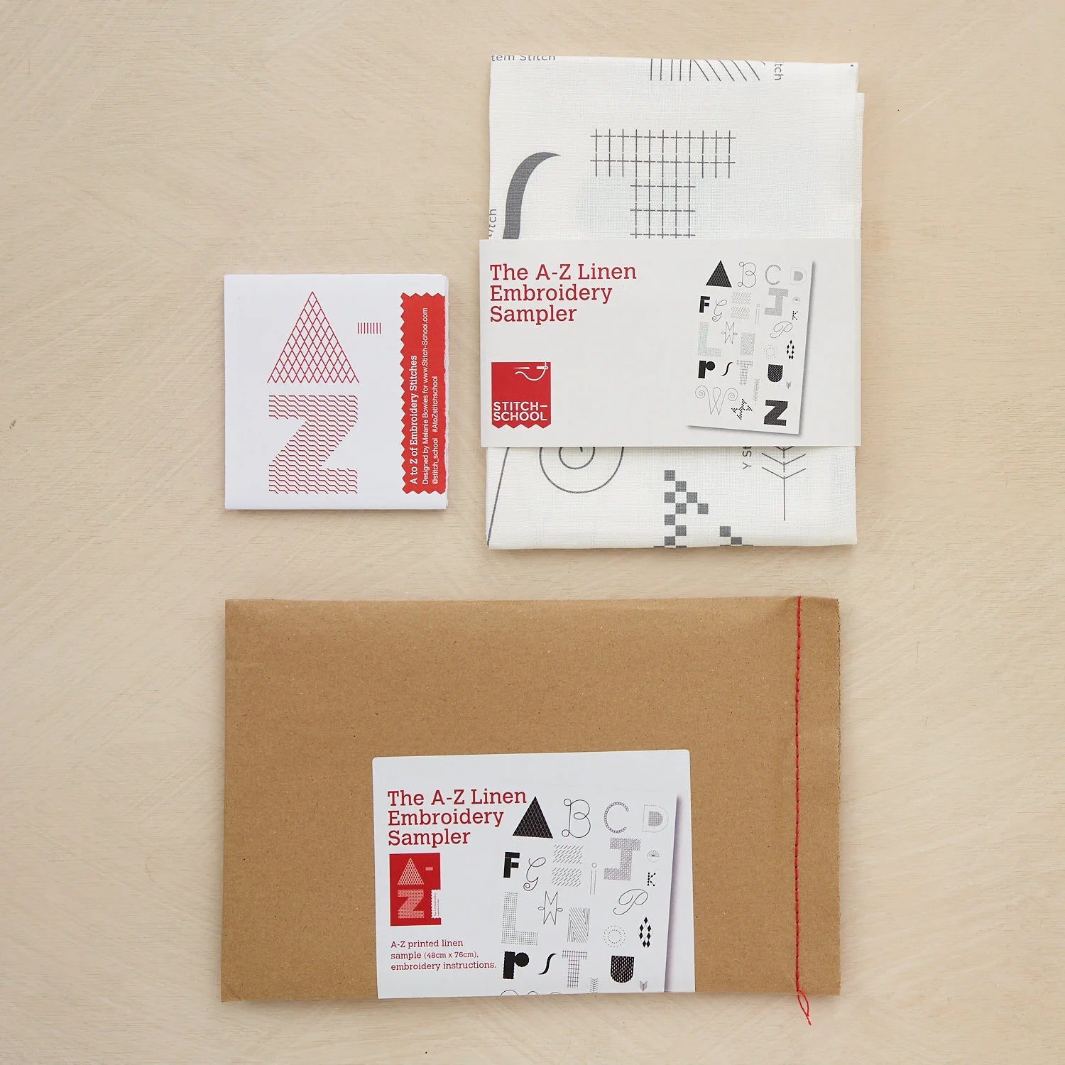 A-Z Embroidery  Linen Sampler