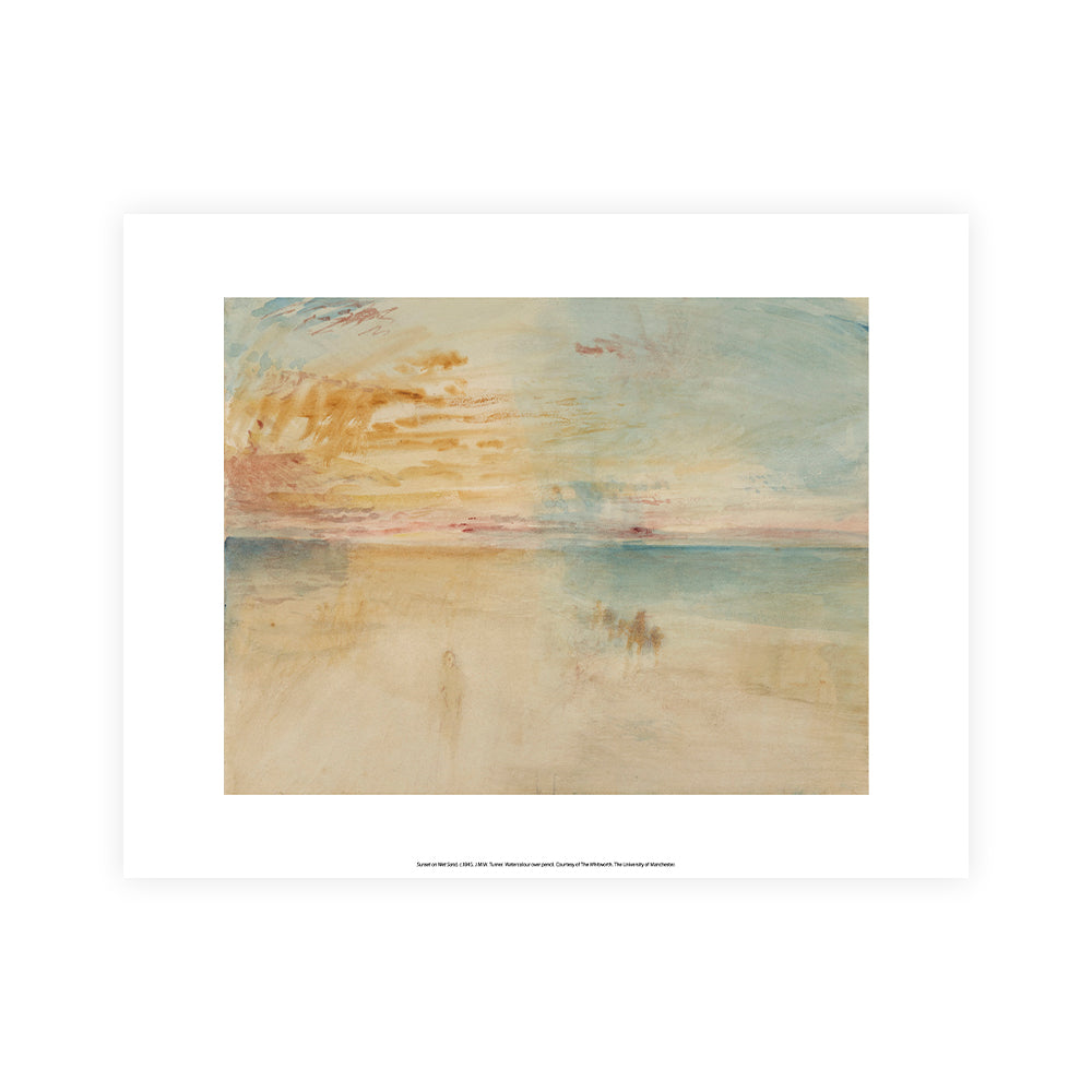 Abstract art print with soft, pastel colors on a white background