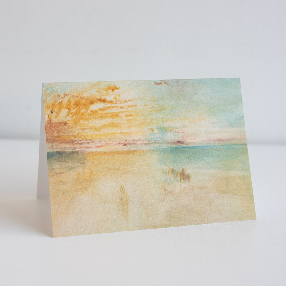 Greeting card with watercolor design on a white background