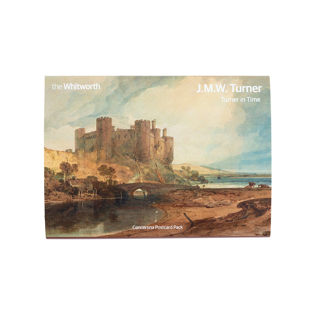 Postcard pack cover featuring a painting of a castle by J. M. W. Turner.