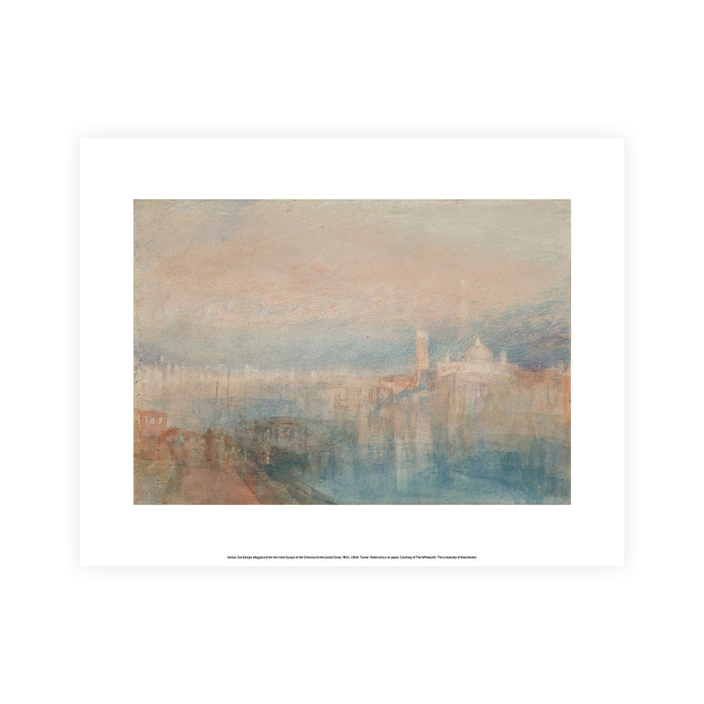 J.M.W. Turner 11x14" Print - Venice: San Giorgio Maggiore from the Hotel Europa at the Entrance to the Grand Canal