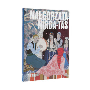 Front cover featuring a painting of various figures by Malgorzata Mirga Tas