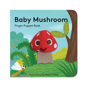 Children's book cover with illustration of a toadstool mushroom in a garden setting