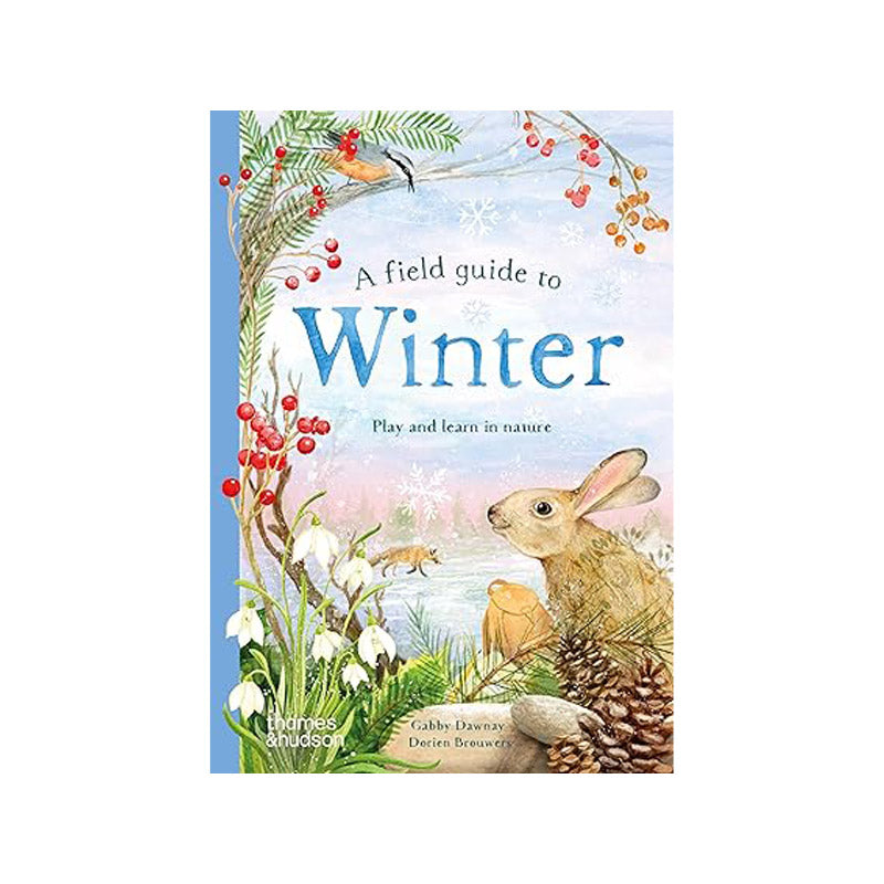 Book cover with illustration of rabbit and winter scene