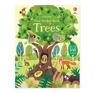 Book cover featuring an illustration of trees and animals