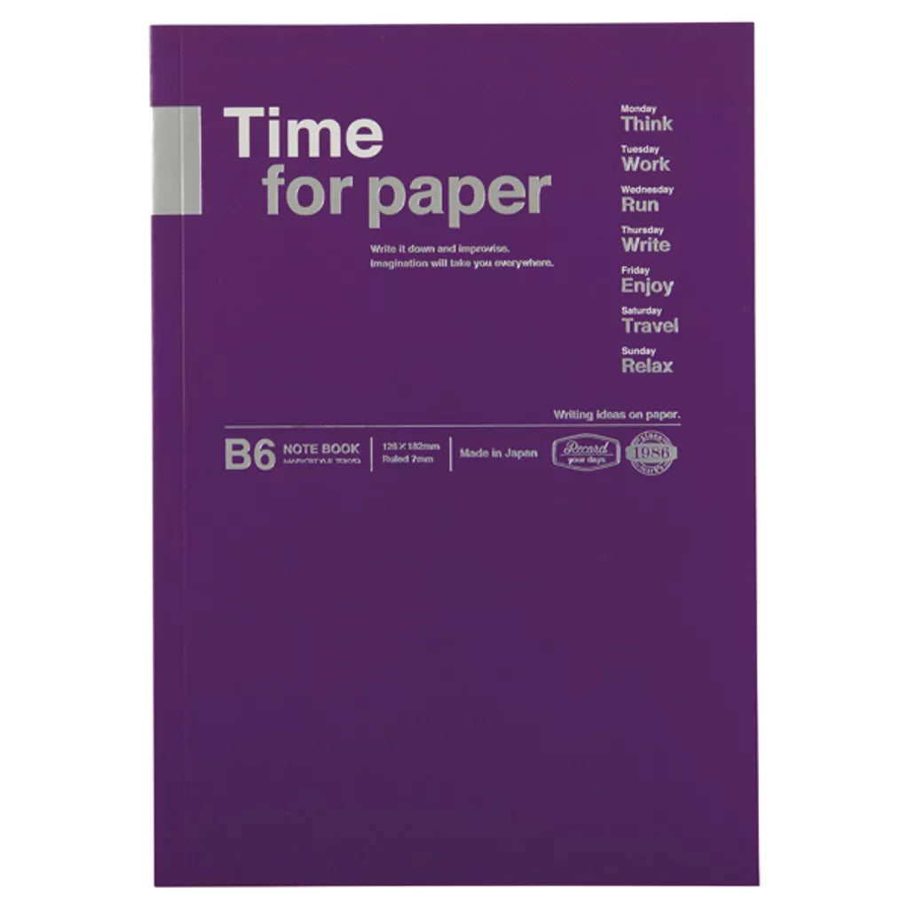 B6 Notebook Time For Paper - Mint (Copy)
