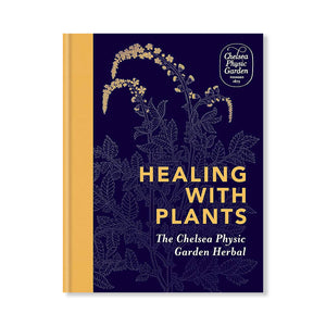 Blue book cover with botanical illustration