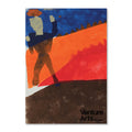Front cover of zine by Josh Brown with an abstract figure in the top left corner, and the Venture Arts logo in the bottom right corner.