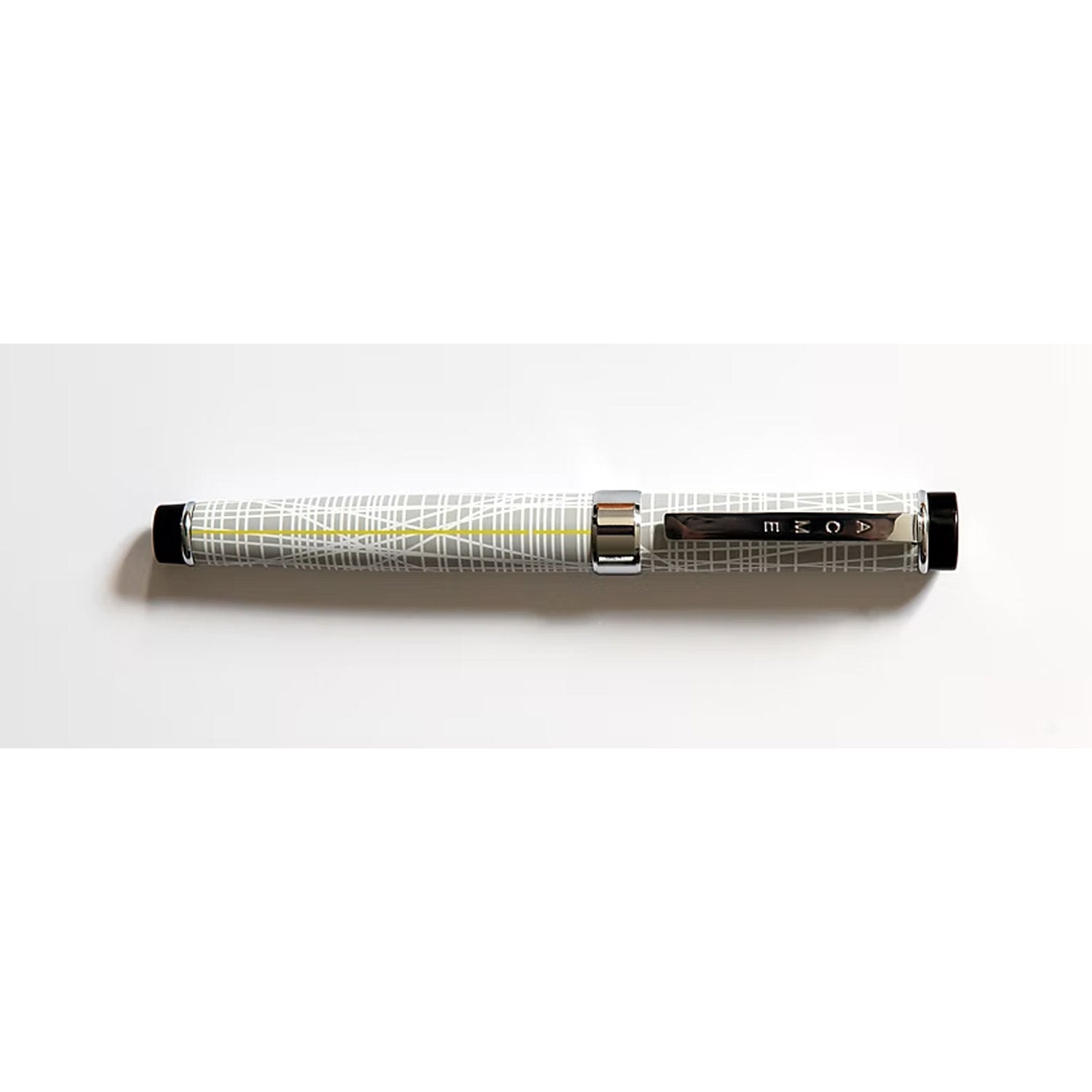 Pen with a grid pattern on a white background