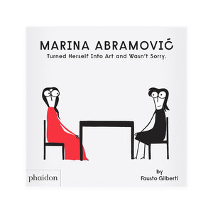 Front cover featuring an illustration of a Marina Abramovic peformance piece