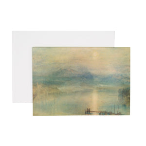 Moonlight on Lake Lucerne by JMW Turner presented on a greetings card with a white envelope