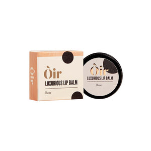 Õir luxurious lip balm with packaging on a white background