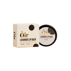 Oir luxurious lip balm with packaging on a white background