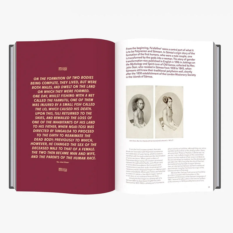 Inside page of book featuring text and historical images