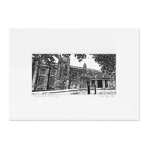 The Whitworth Art Gallery - A3 Lino Print (Mounted)
