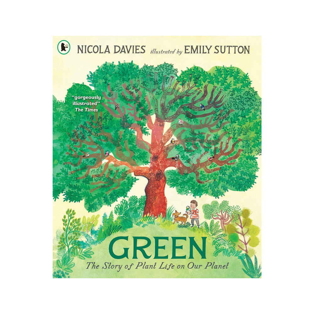 Book cover with illustration of a child and dog beneath a giant tree