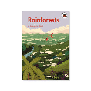 Book cover with illustration of a rainforest