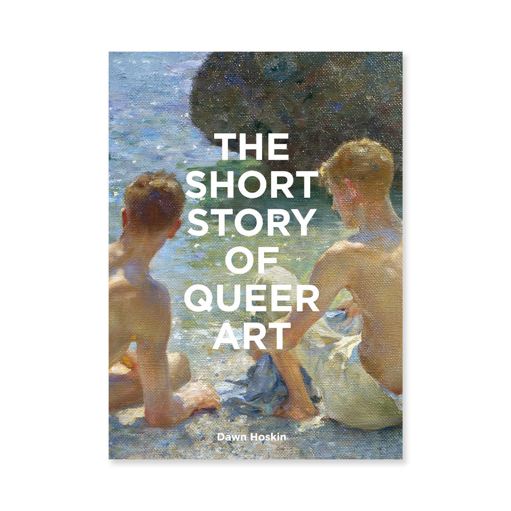 Book cover with painting of two people at the beach
