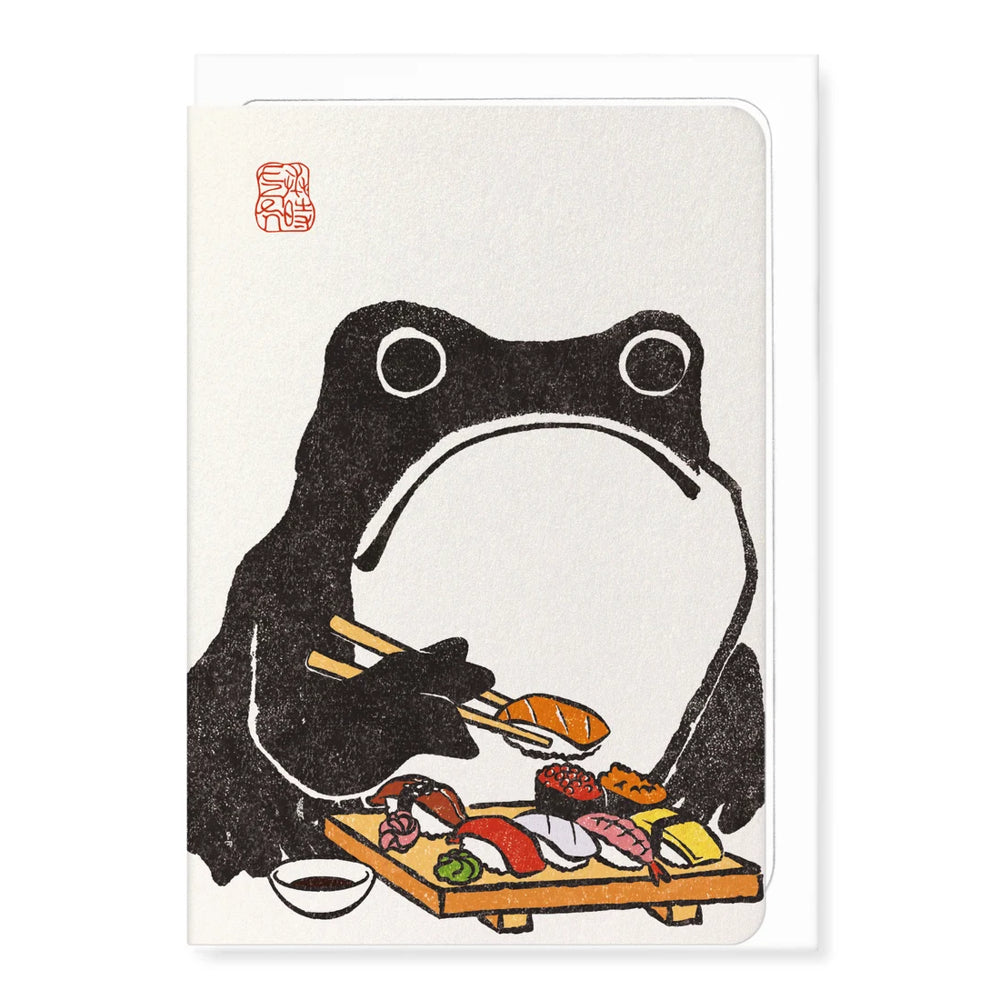 Ezen Sushi Frog Greetings Card