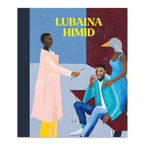 Front cover of Lubaine Himid book. Featuring a painting of a 3 figures
