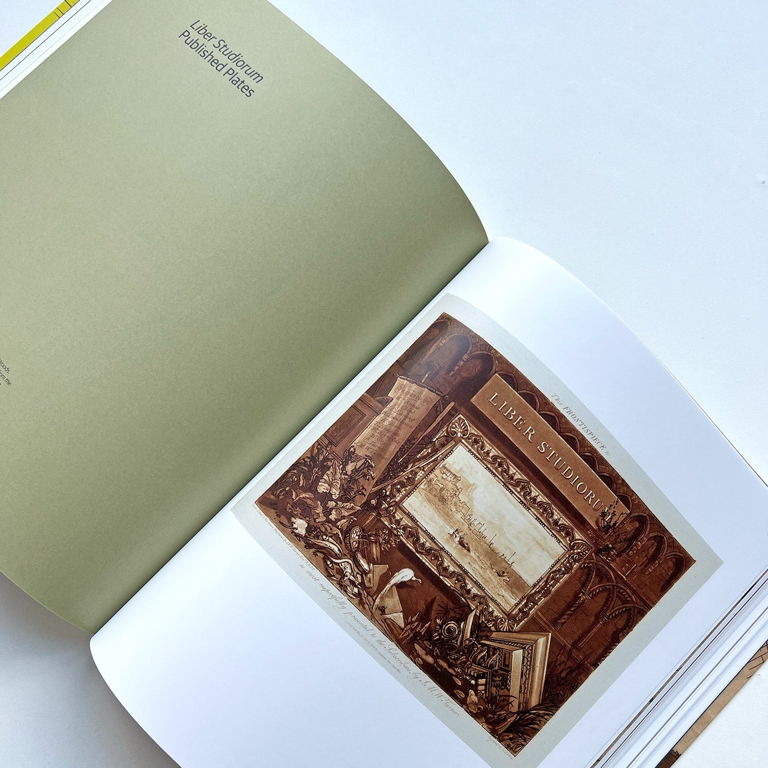 Inside page of catalogue featuring a Liber Studiorum print by J.M.W Turner.