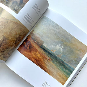 Inside page of catalogue featuring a watercolour painting by J.M.W Turner.