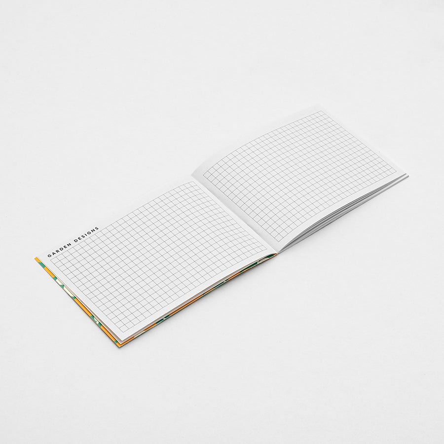 The inside pages of a diary, photographed against a white background.